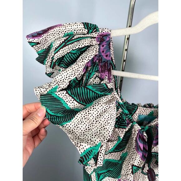 Sika Off the Shoulder Floral Printed Ruffle Maxi Dress Size 00 - Picture 11 of 14